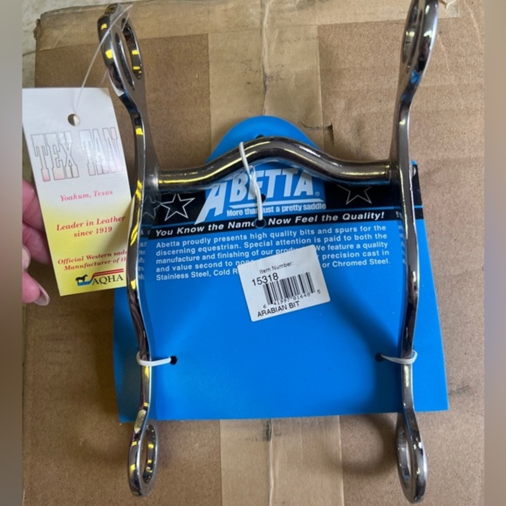 ABETTA Stainless Steel Arabian Horse Pony Bit 4.5 inch mouth NEW With Tags